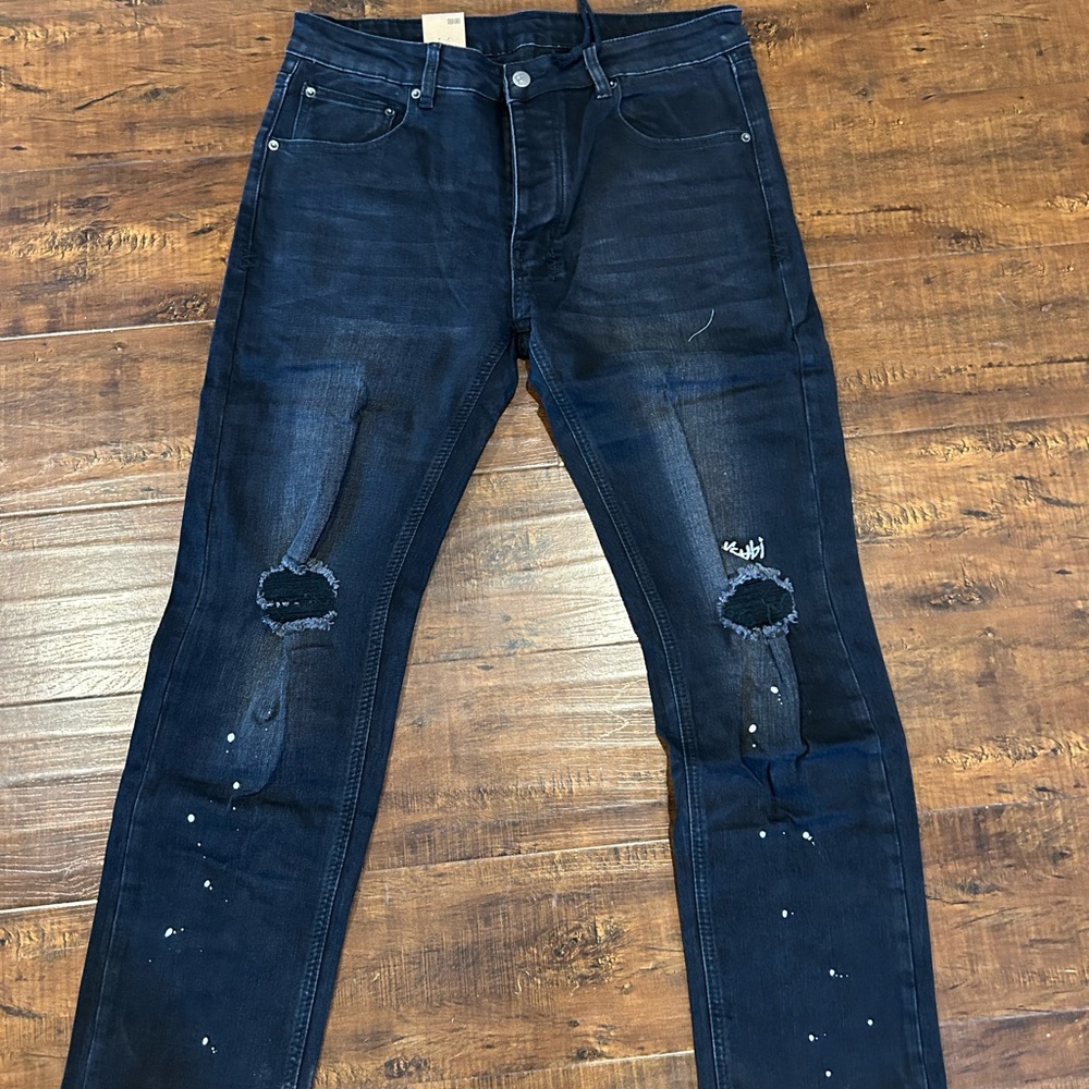 Ksubi Men's Distressed Blue Jeans